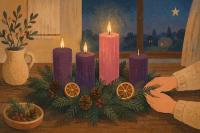 Third Week Advent Wreath Candle of Joy