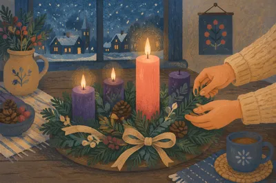 Third Week Advent Wreath Candle of Joy