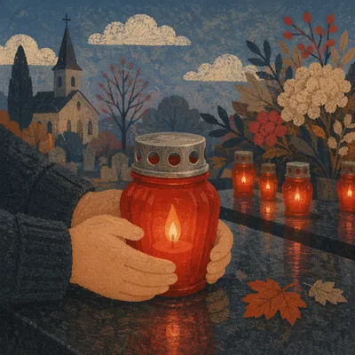 All Saints Day Red Candle Remembrance