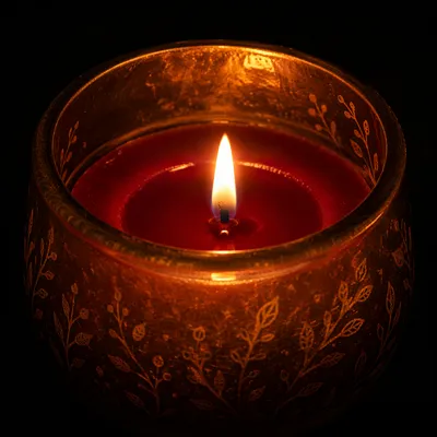All Saints Day Burgundy Memorial Candle