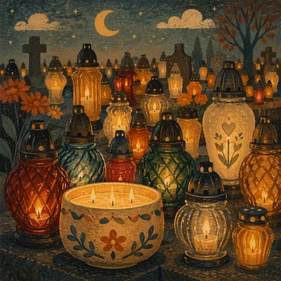 All Saints Day Candle Memorial Lights