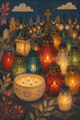 All Saints Day Memorial Candles