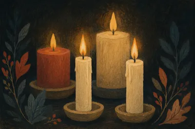 All Saints Day Memorial Candles