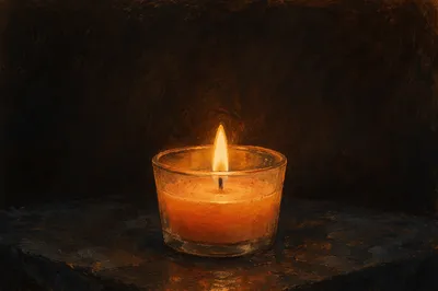 All Saints Day Memorial Candle Glow