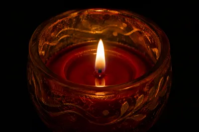 Burgundy Memorial Candle for All Saints Day