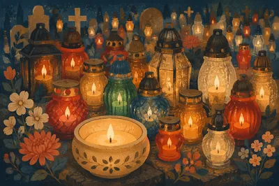 All Saints Day Memorial Candles