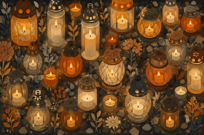 All Saints Day Memorial Candle Lanterns