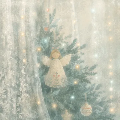 Dreamy Angel Ornament on Christmas Tree
