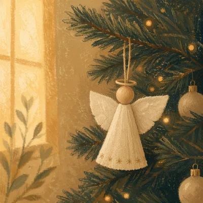 Handmade Angel Ornament in Advent Light
