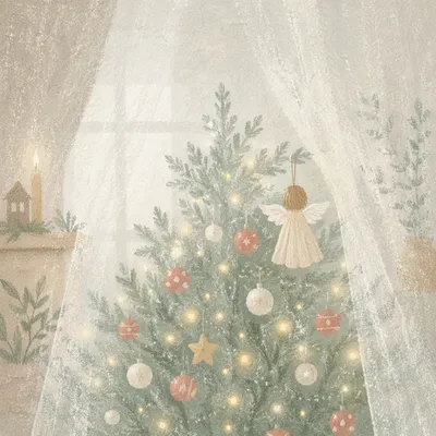 Soft Angel Ornament on Christmas Tree