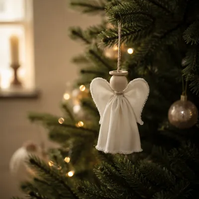 Handmade Angel Ornament in Advent Light