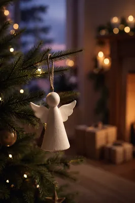 Peaceful Angel Ornament on Christmas Tree