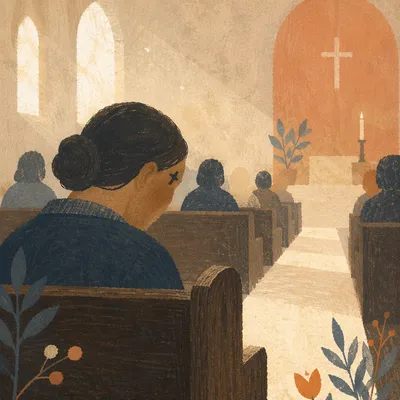 Ash Wednesday Prayer in Quiet Church