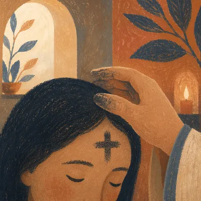 Ash Wednesday Forehead Cross Blessing