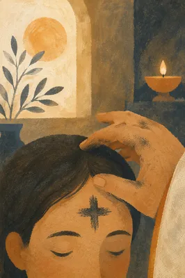 Ash Wednesday Forehead Cross Blessing
