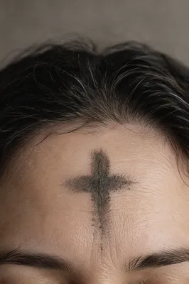 Ash Wednesday Cross on Forehead