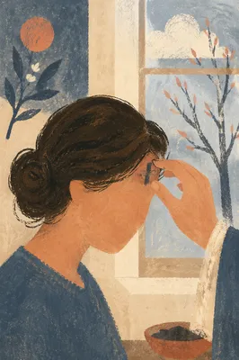 Ash Wednesday Forehead Cross by Quiet Window
