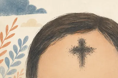 Ash Wednesday Cross on Forehead