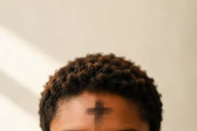 Ash Wednesday Forehead Cross Portrait