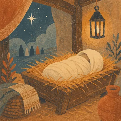 Baby Jesus in Straw Manger
