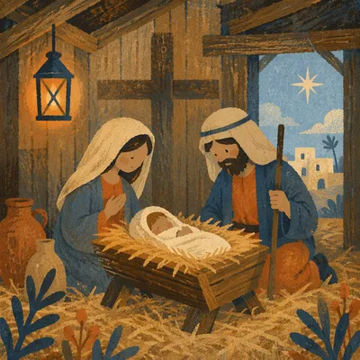 Baby Jesus in Straw Manger