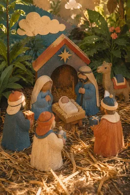 Handmade Baby Jesus Manger Nativity