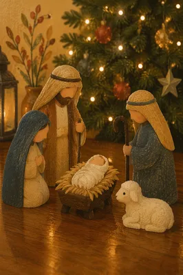 Baby Jesus in Straw Manger Nativity