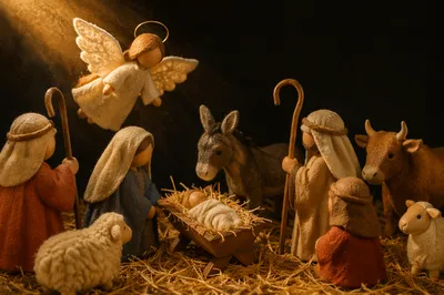 Baby Jesus Manger Nativity Still Life