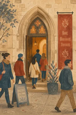 Autumn Church Welcome Banner at Open Doors