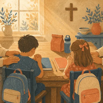 Back to School Prayer at Kitchen Table