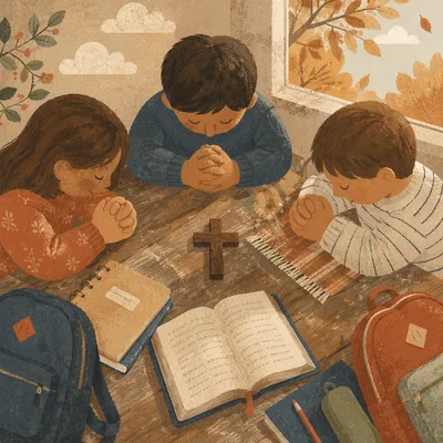 Back to School Prayer Around the Table