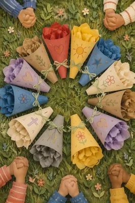 Back to School Prayer Wreath on Grass