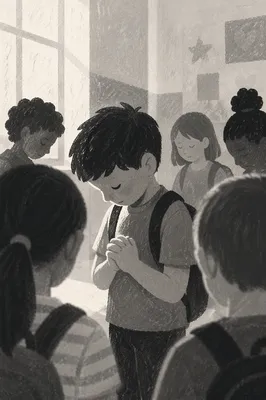 Back to School Prayer in Hallway