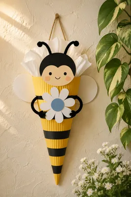 Bee School Cone for Back-to-School Prayer