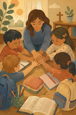 Back to School Prayer at Kitchen Table