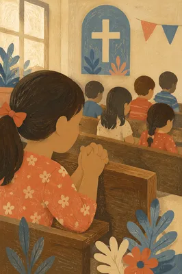 Children in Back to School Prayer