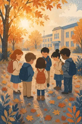 Back to School Children Prayer at Sunrise