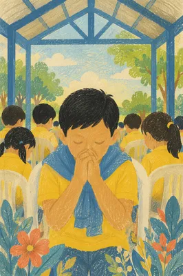 Back to School Prayer Under Pavilion