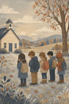 Back to School Prayer in Rural Morning