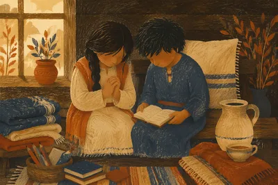 Back to School Prayer in Rustic Study