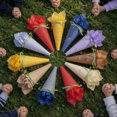 Back to School Prayer Hands on Grass