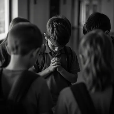 Back to School Prayer in Hallway