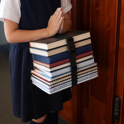 Back to School Prayer with Textbooks