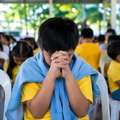 Back to School Prayer Under Pavilion