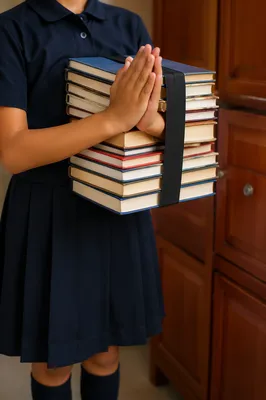 Back to School Prayer with Textbooks