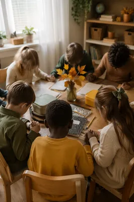 Back to School Prayer in Cozy Classroom
