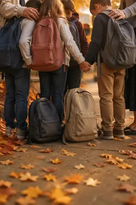 Children Praying Before First School Day
