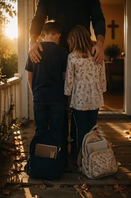 Back to School Prayer on Front Porch