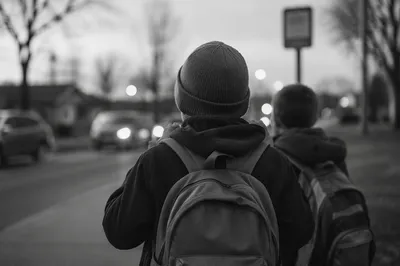 Back to School Prayer at Bus Stop