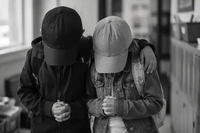 Children Praying Before School Starts